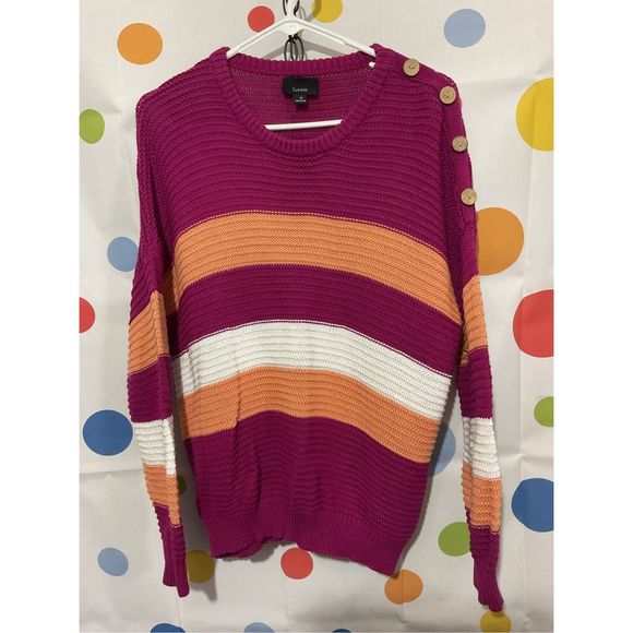 Lumiere Size M Multi Color Sweater Pretty! 🍎🍓 - Picture 6 of 11